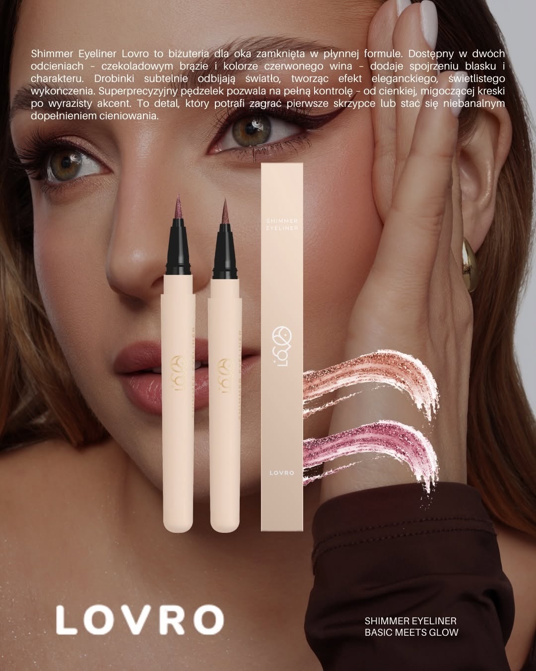 brokatowy eyeliner do kreski nad rzęsami