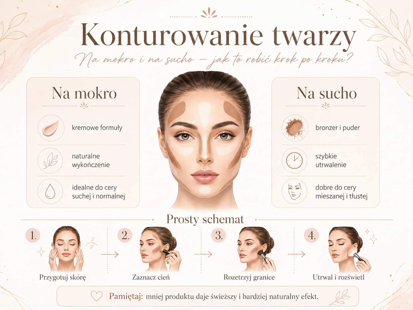 Gdzie nakładać bronzer, róż i rozświetlacz na twarzy