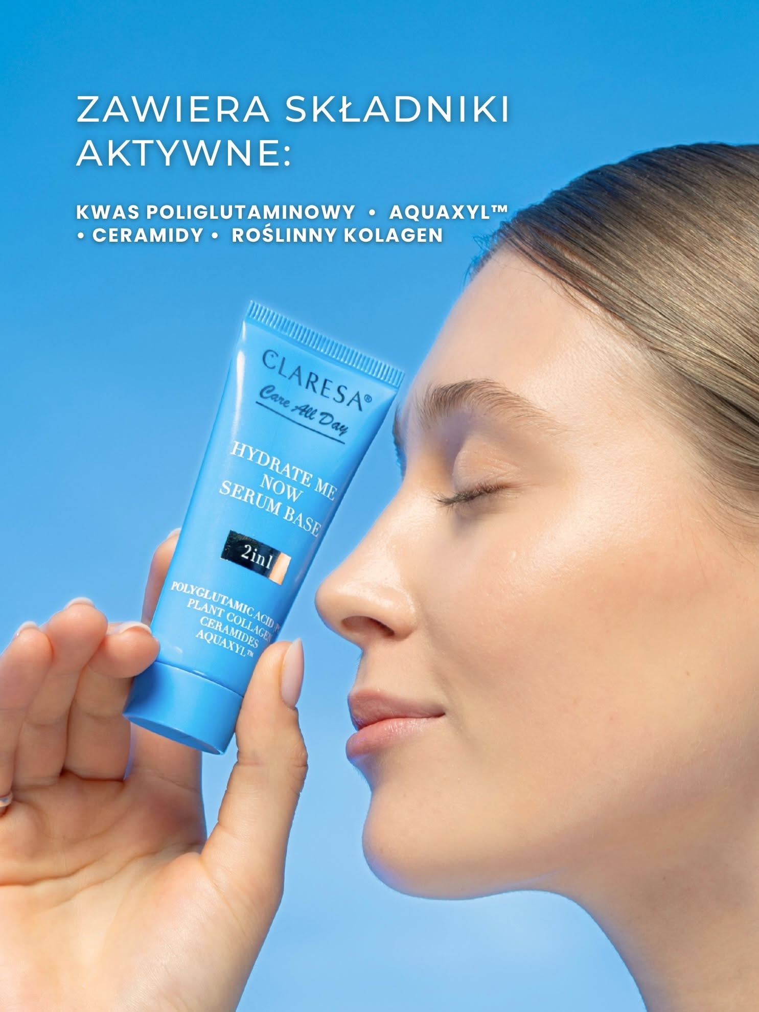 Claresa Hydrate Me Now Serum Base pod makijaż