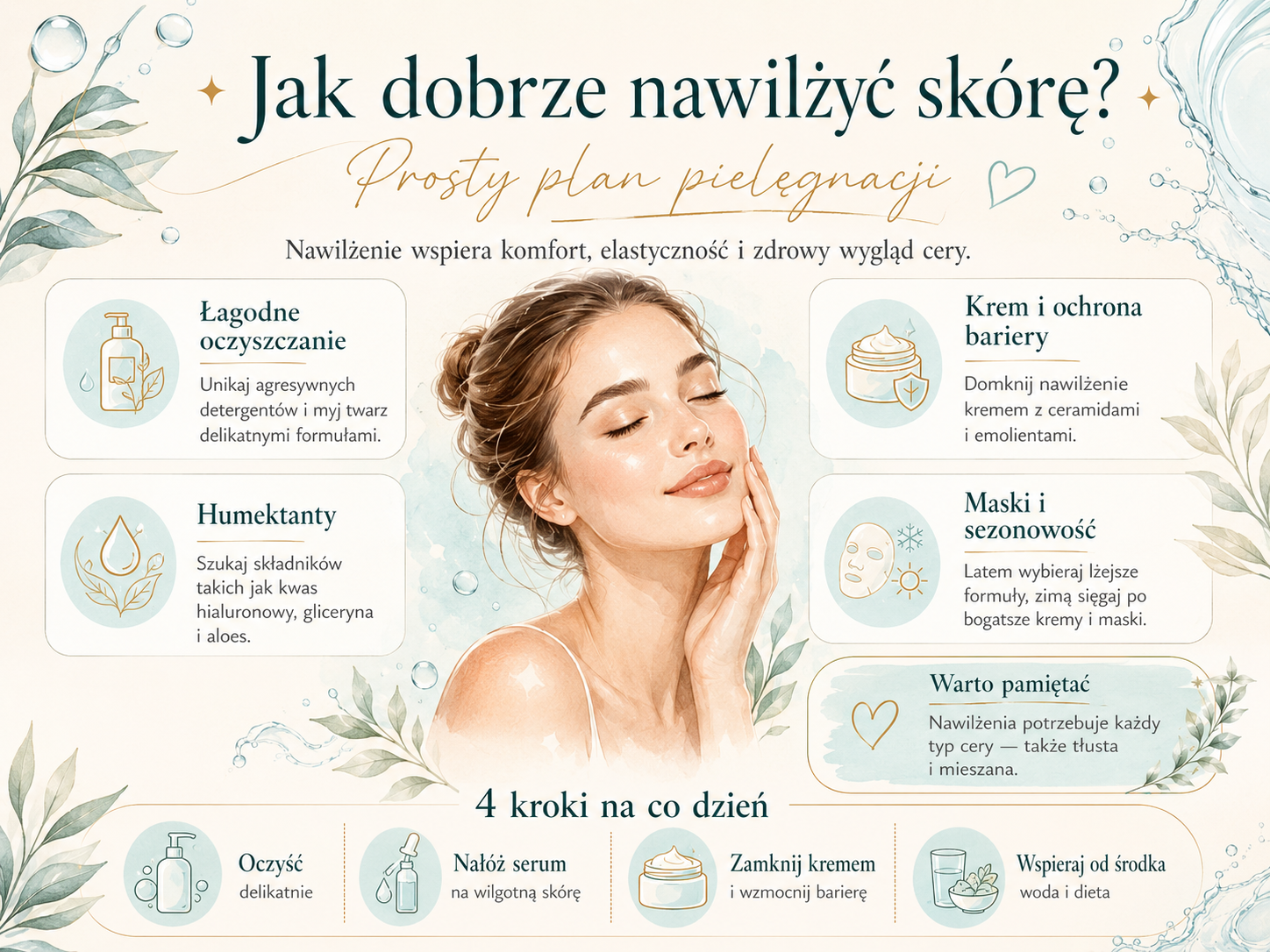 Nawilżanie skóry twarzy przy suchej i odwodnionej cerze jak dobrze nawilżyć skórę twarzy