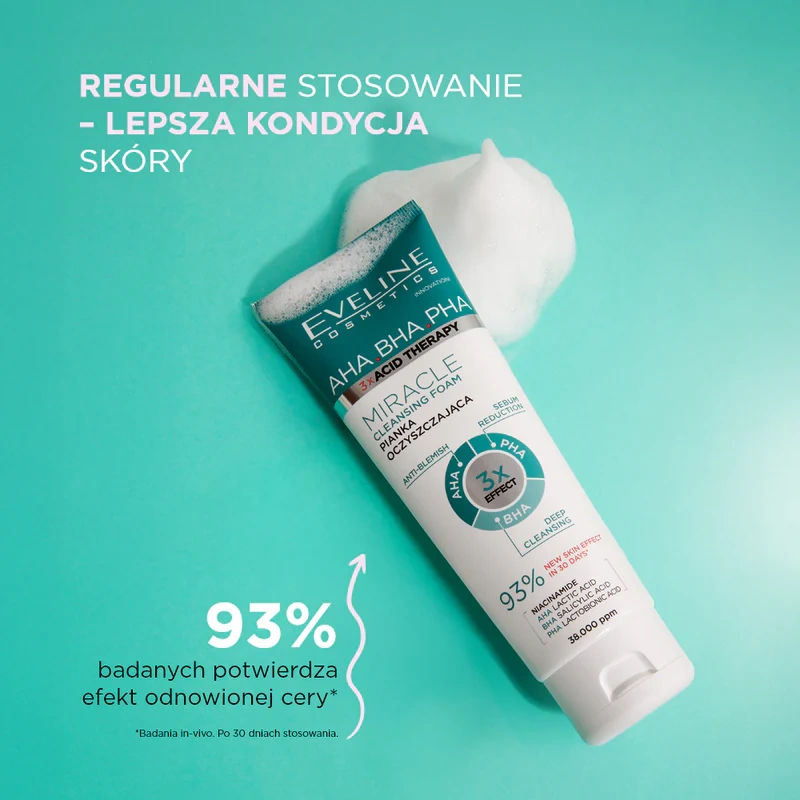 pianka oczyszczająca AHA BHA PHA na pory