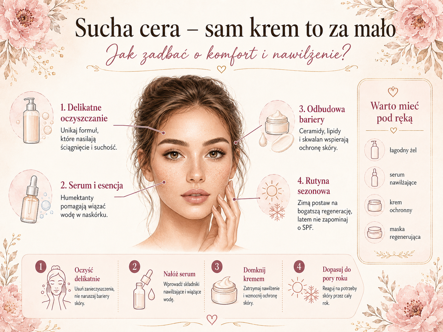 jak pielęgnować suchą skórę twarzy