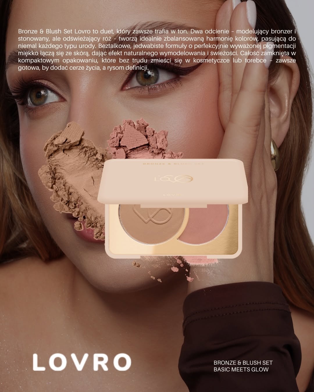 bronzer i róż do naturalnego makijażu