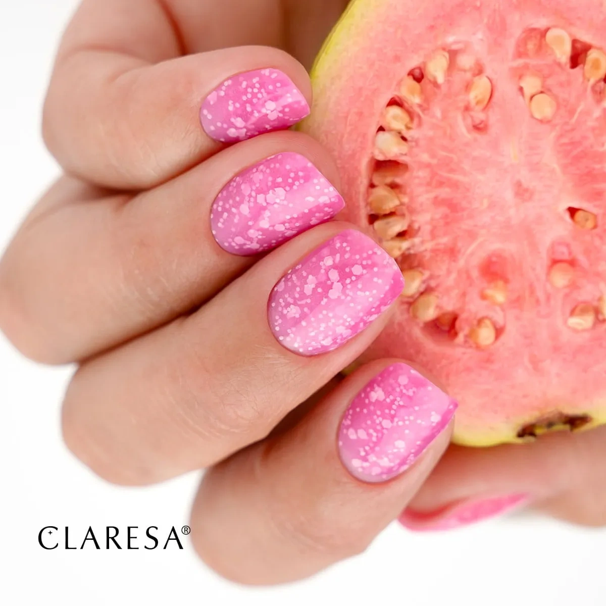 różowa baza hybrydowa tropikalny manicure