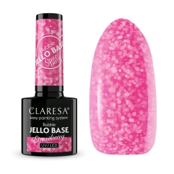 Różowa baza Claresa Bubble Jello Strawberry z efektem bubble