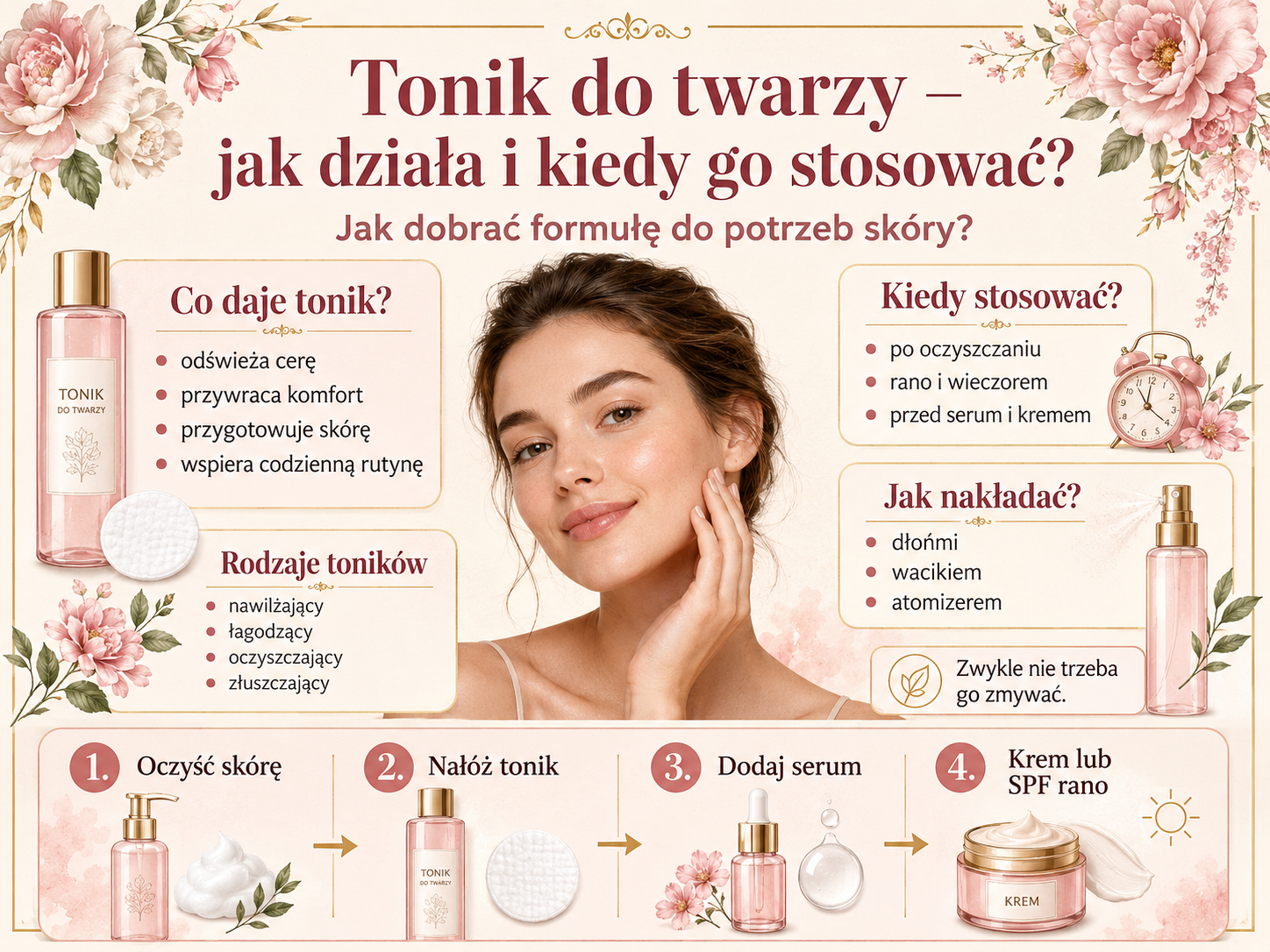 Tonik do twarzy krok po kroku jak używać toniku do twarzy