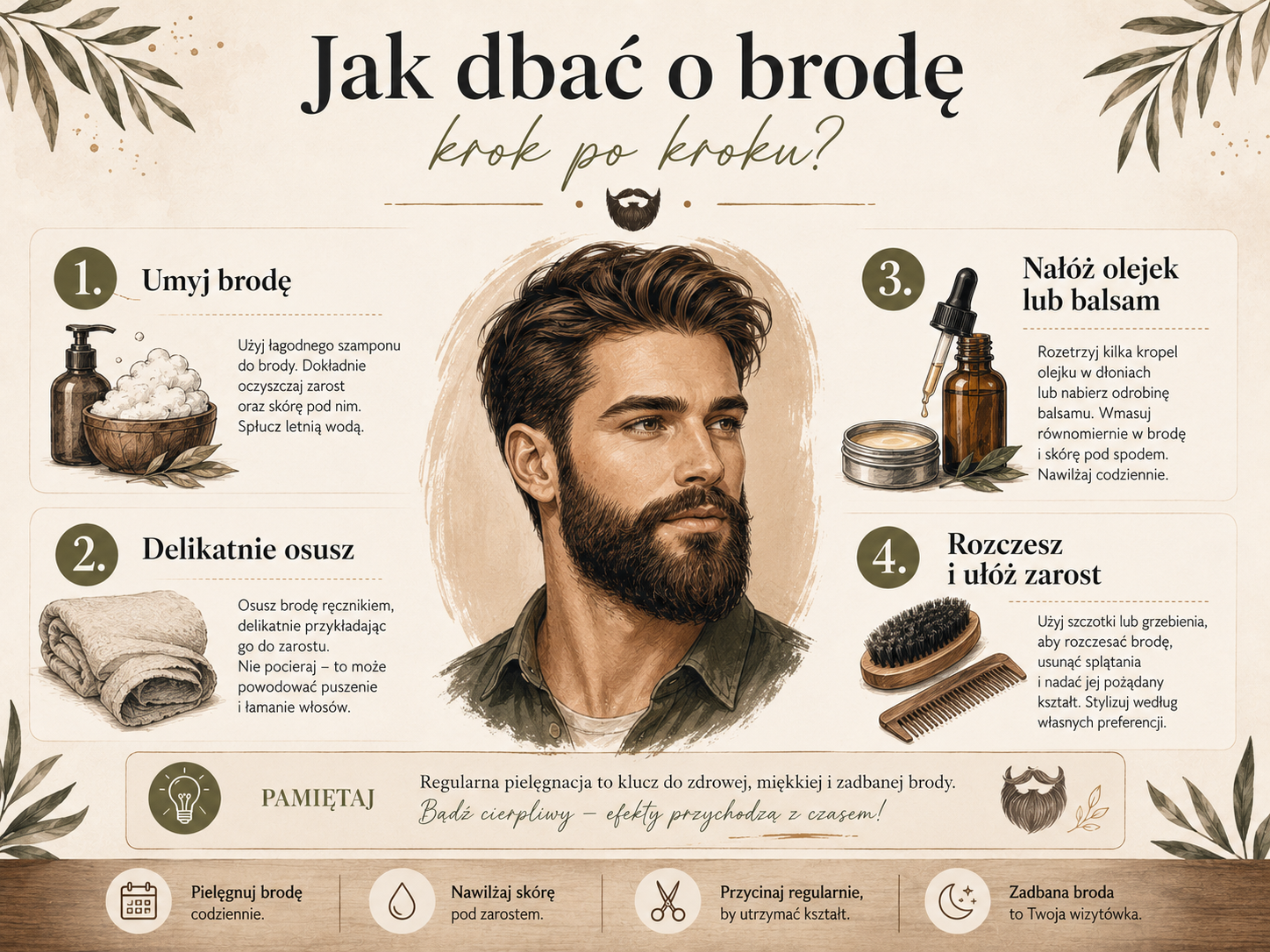 jak dbać o brodę krok po kroku