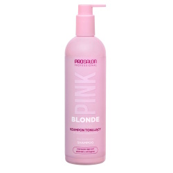 różowy szampon Prosalon do tonowania włosów blond
