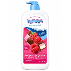 żel pod prysznic o zapachu malin i mascarpone