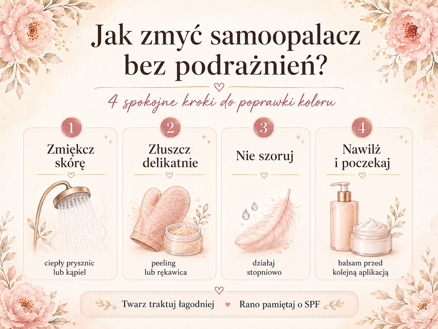 czym zmyć samoopalacz