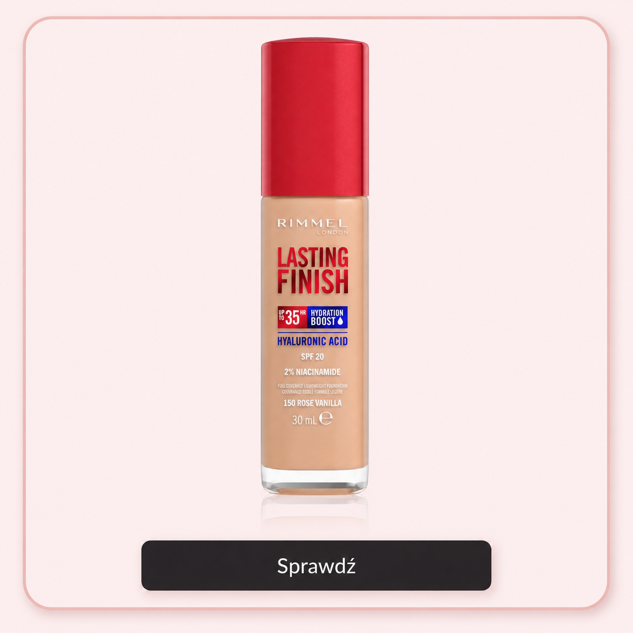 TOP 10 podkładów kryjących Podkład kryjący SPF20 Rimmel Lasting Finish 35H TOP 10 podkładów kryjących Podkład kryjący SPF20 Rimmel Lasting Finish 35H