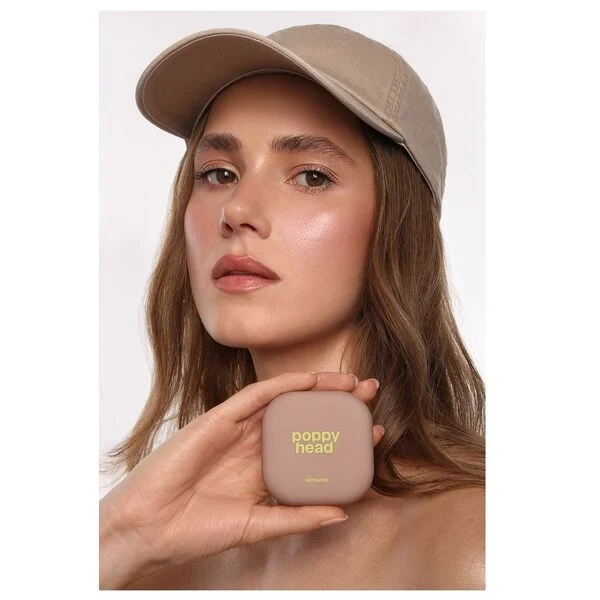 Prasowany puder utrwalający z efektem blur Poppy Head Skinivine 02 Truly - obrazek 2