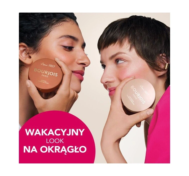 Bronzer w pudrze do konturowania twarzy Bourjois Maxi Round Pot w makijażu
