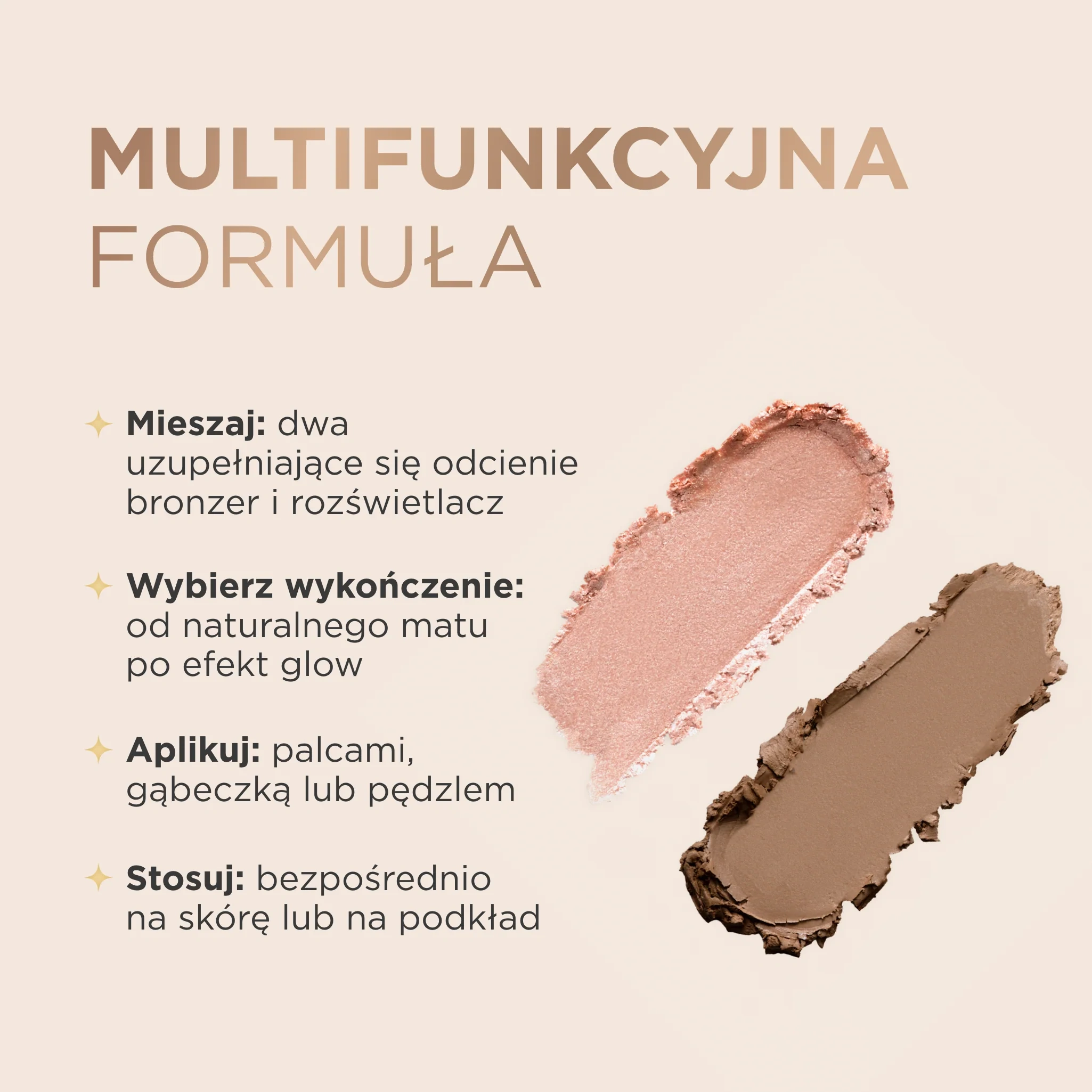 Bronzer i rozświetlacz Eveline Celebrity Skin Cream To Powder Contour Duo – dwa odcienie, matowe i rozświetlające wykończenie oraz sposób aplikacji