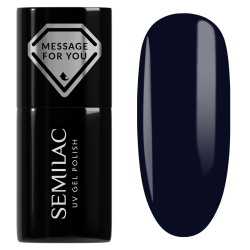 Semilac Her Aura 741 Navy Eclipse granatowy lakier hybrydowy z fioletowym tonem