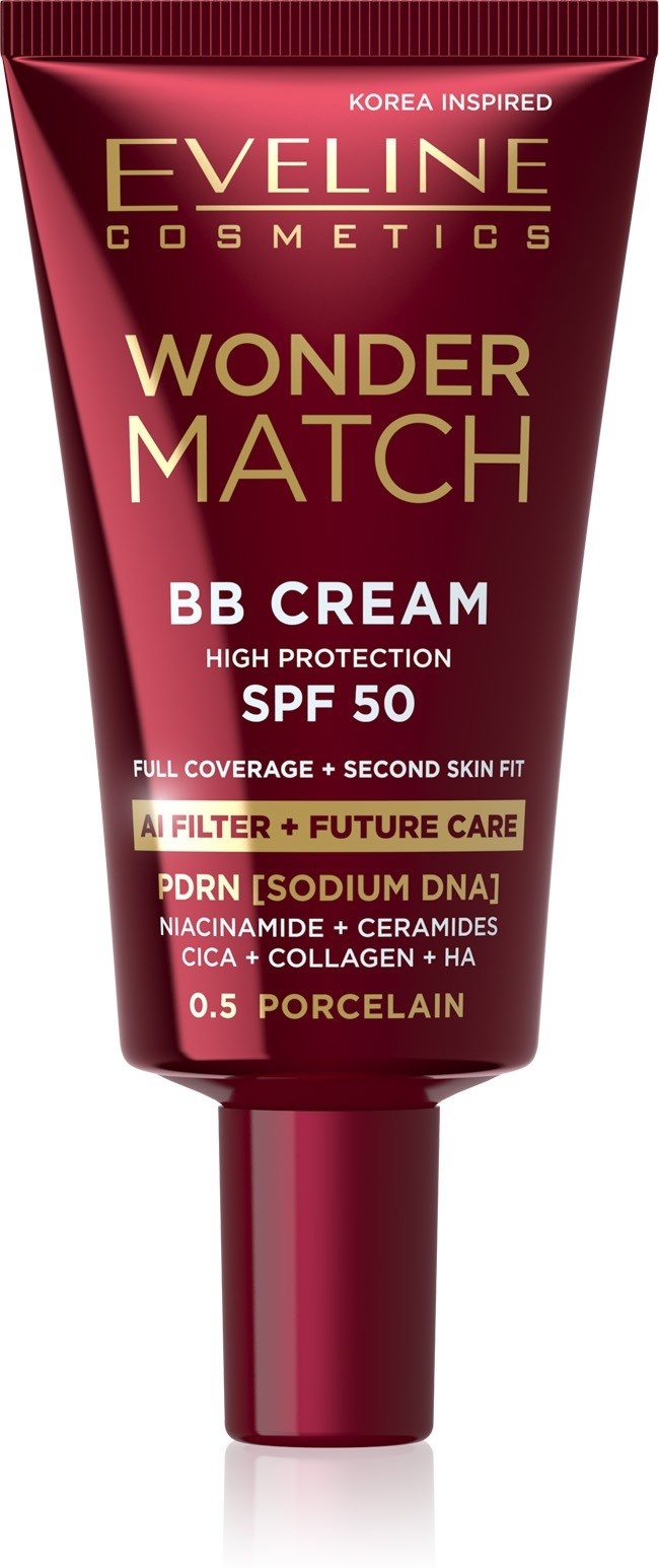 Lekki krem BB z filtrem SPF 50 i niacynamidem Eveline