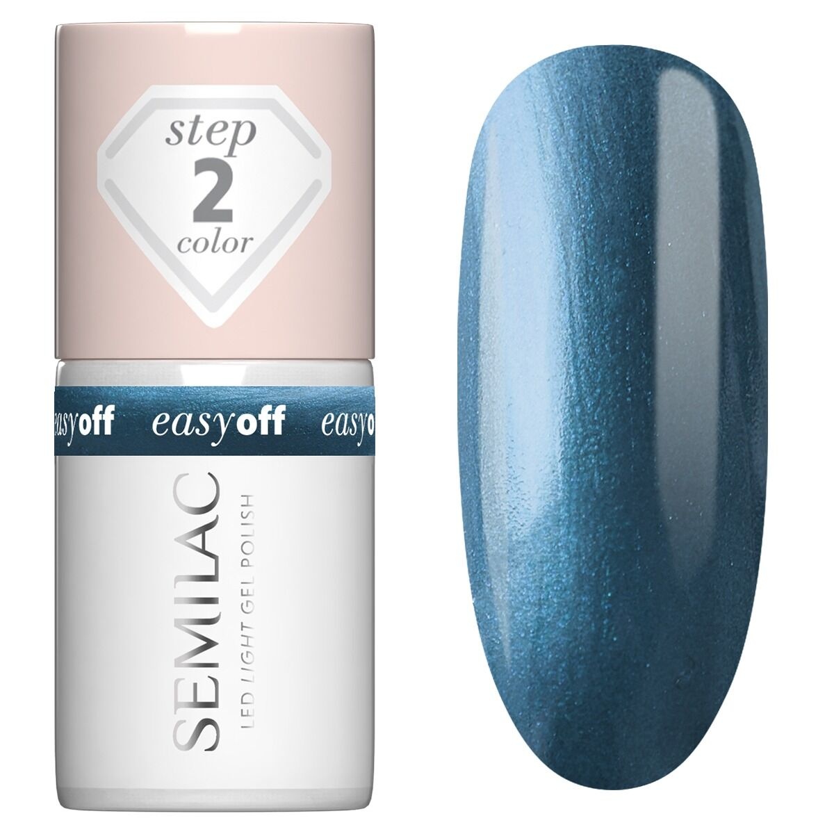 Morski lakier do paznokci Semilac Easy Off L31 Night Teal Blush