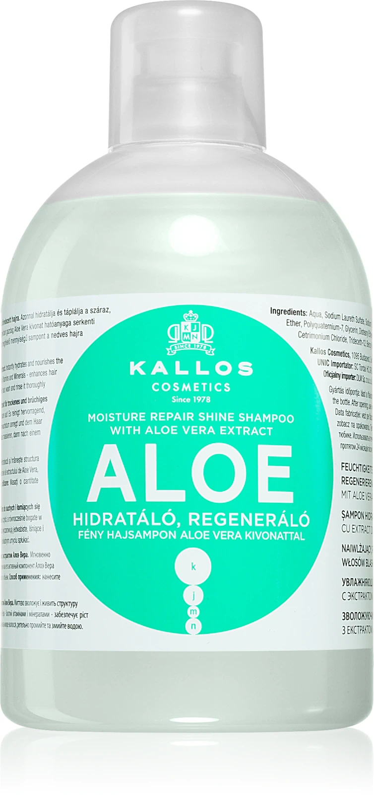 Kallos KJMN Aloe Vera szampon z aloesem do suchych i łamliwych włosów