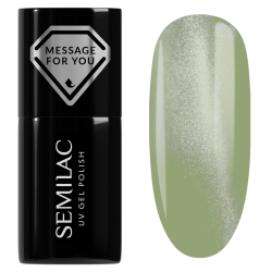 Semilac Her Aura 732 Pistachio Latte Gloss pistacjowy lakier magnetyczny z mleczną nutą
