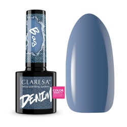 Claresa Denim Bag lakier hybrydowy do paznokci w stonowanym niebieskim odcieniu