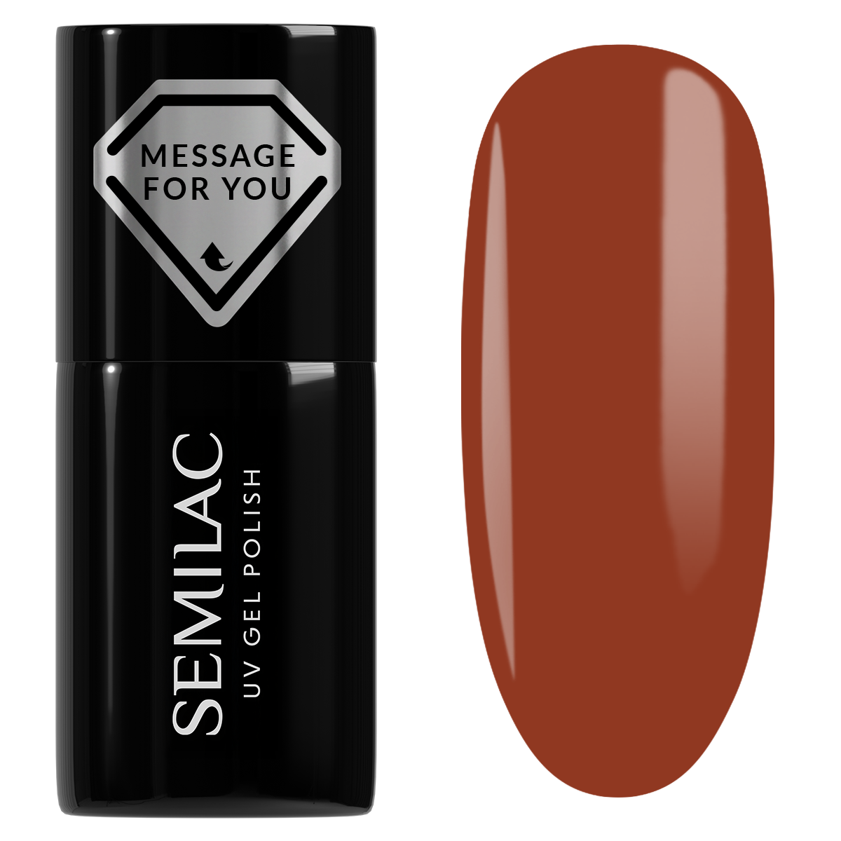 Semilac Her Aura 735 Rust It Up rdzawy brąz z czerwonym tonem