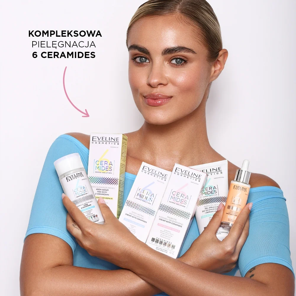 Silnie regenerujący krem do twarzy z probiotykami i ceramidami Eveline 6 Ceramides do suchej i wrażliwej cery