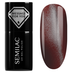 Semilac Her Aura 738 Cherry Choco Jelly Gloss wiśniowo-czekoladowy lakier magnetyczny